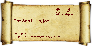 Darázsi Lajos névjegykártya