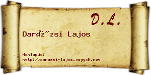 Darázsi Lajos névjegykártya